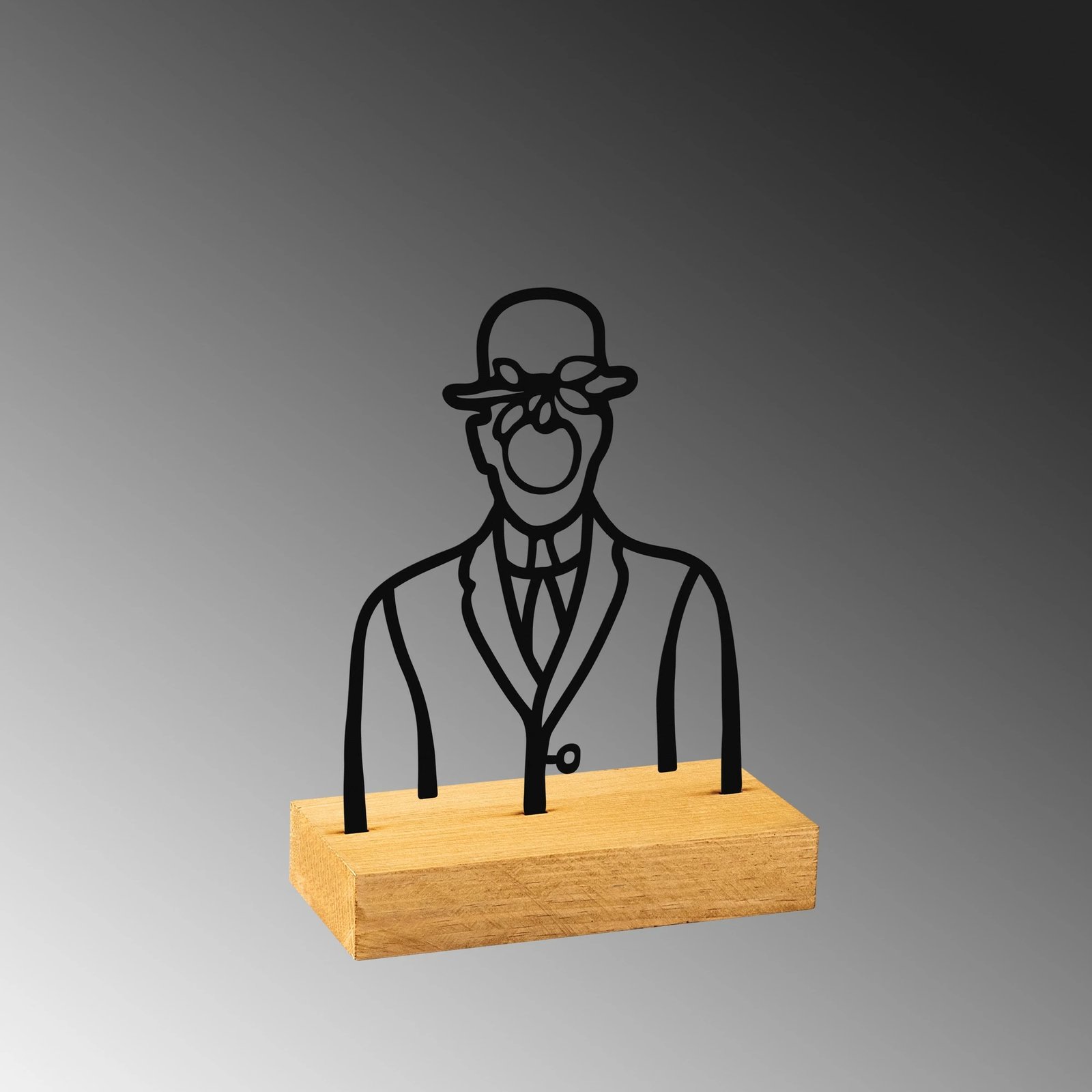 Objekt dekorativ Aberto Design, Rene, ngjyrë druri dhe e zezë