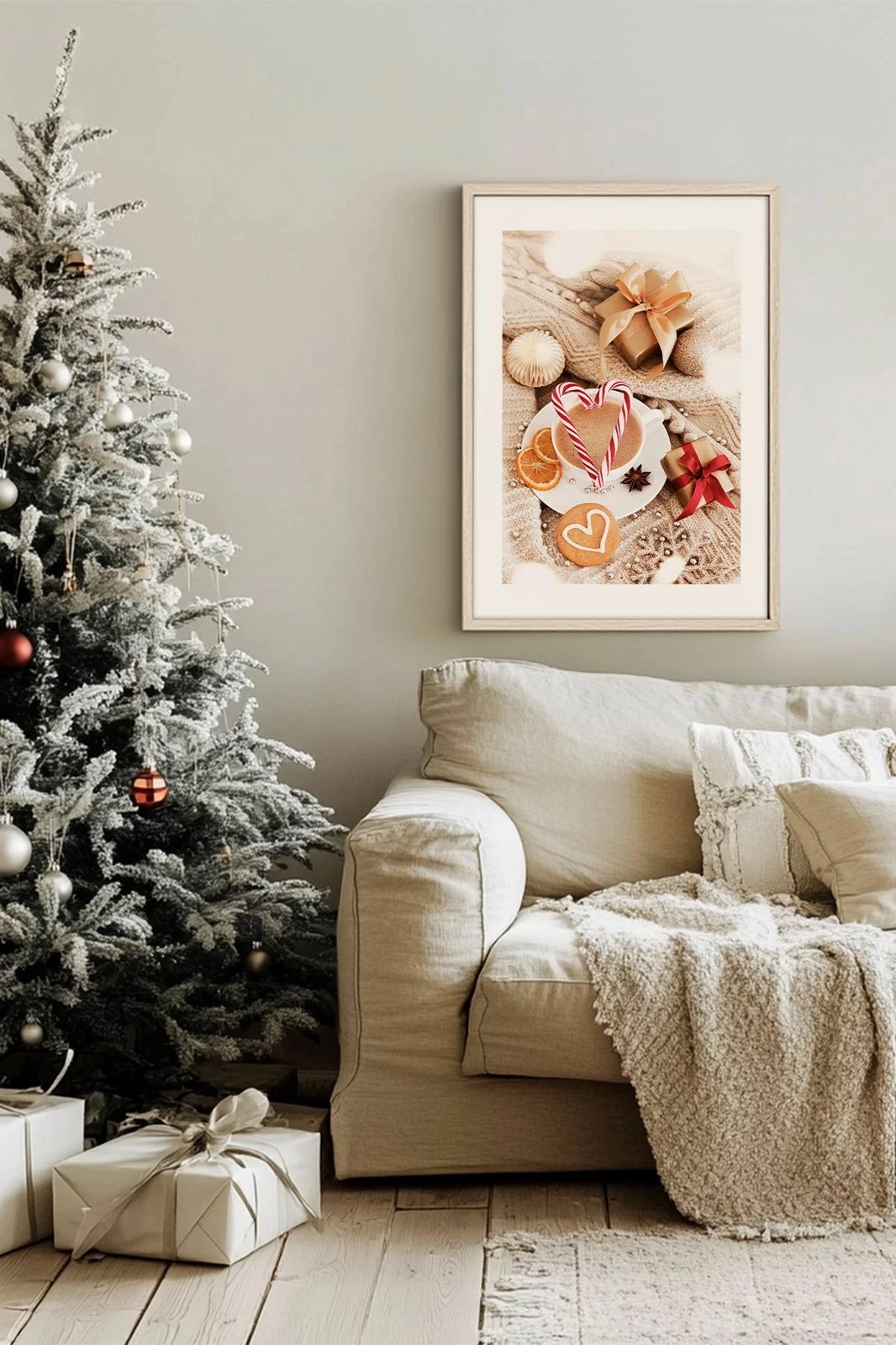 Pikturë dekorative me kornizë, shumëngjyrëshe, Wallity, Nwyearsngmdl100, 33x48cm