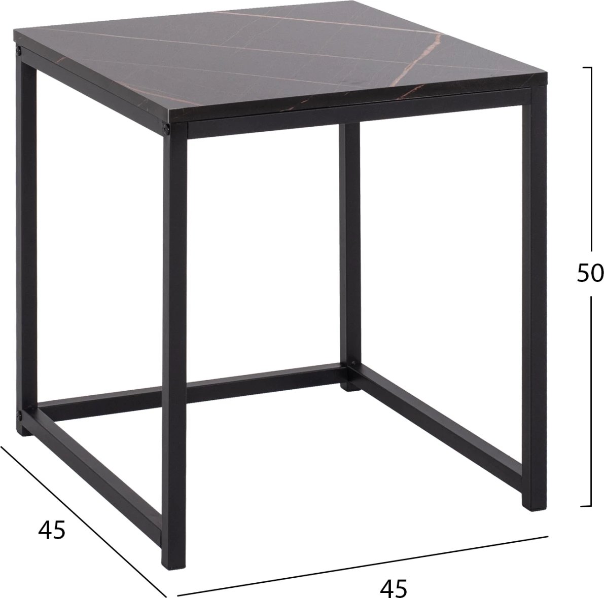 Tavolina anësore GRELAY set 2 copë MDF & metal 45Χ45Χ50Hcm.FH8762.13 Tavolina anësore GRELAY set 2 copë MDF & metal 45Χ45Χ50Hcm.FH8762.13