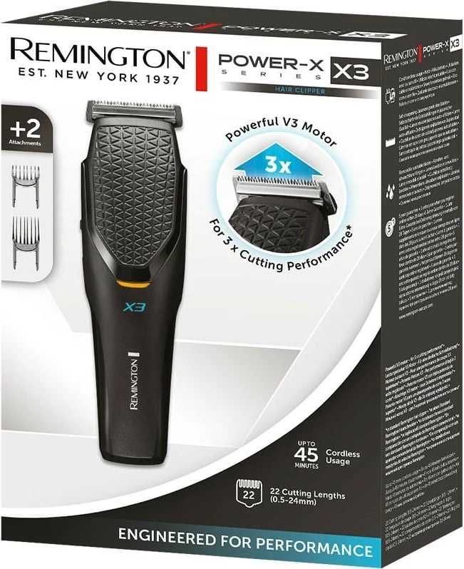 Makinë rroje Remington Power-X HC3000, për flokë, e zezë