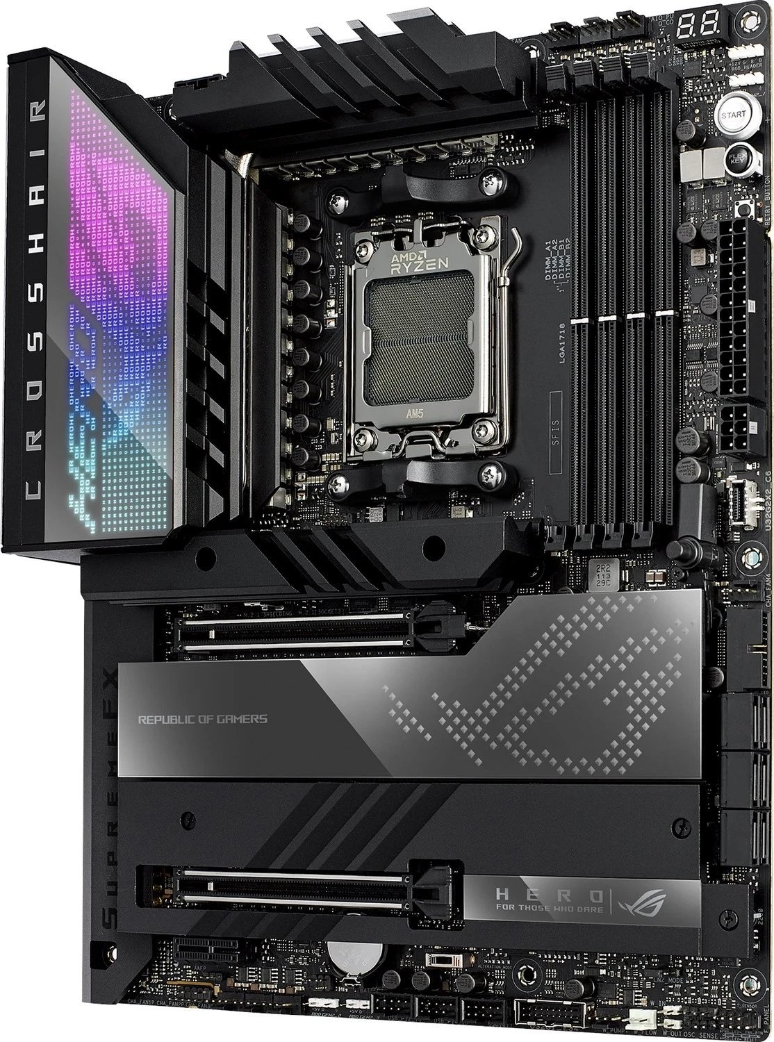 Pllakë amë Asus Rog Crosshair X670E Hero, DDR5, AMD X670 Pllakë amë Asus Rog Crosshair X670E Hero, DDR5, AMD X670