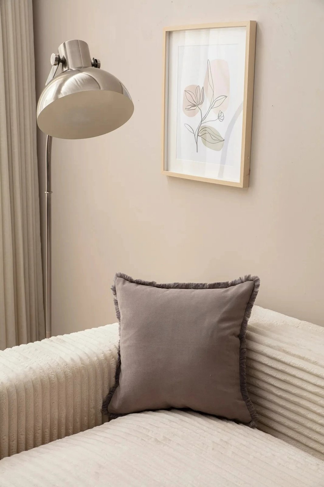 Jastëkëmbulesë gri, Evila Originals, 43x43cm