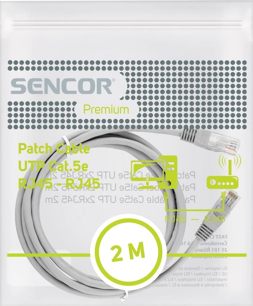 Sencor SCO 560-020 CAT5e UTP 2xRJ45 2m Sencor SCO 560-020 CAT5e UTP 2xRJ45 2m