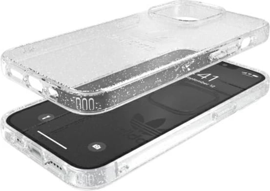 Mbështjellës Adidas OR për iPhone 13 Pro / 13 6.1", Glitter, Transparent, Silver