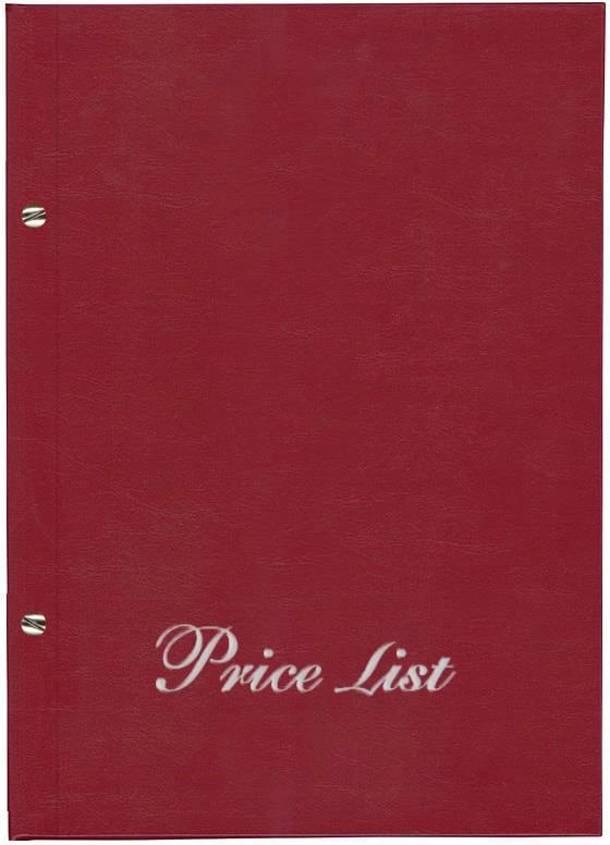 Mbajtës liste çmimesh NEXT 11254-04, për fletë A5, ngjyrë burgundy