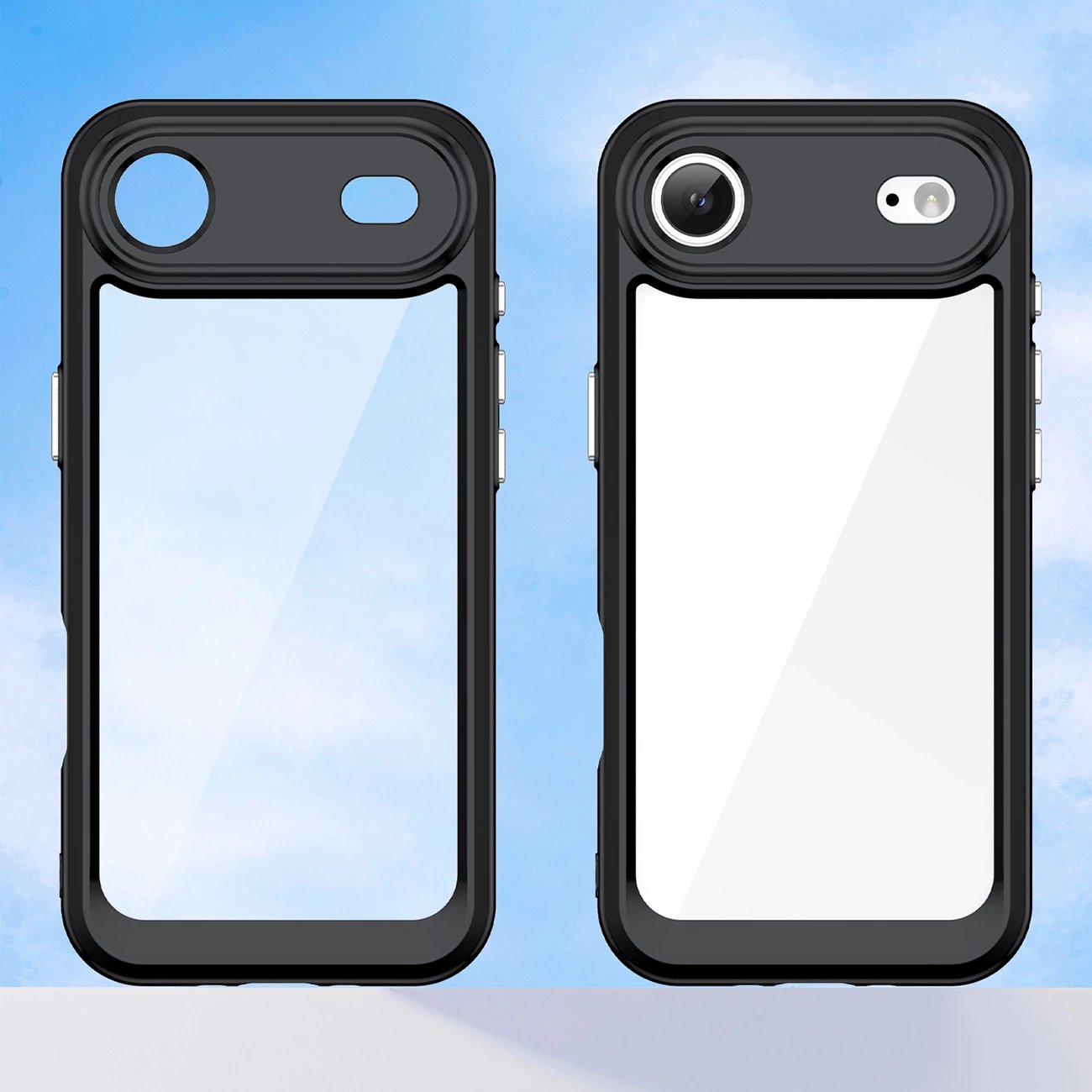 Mbështjellës Hurtel Outer Space për iPhone 17 Air, MagSafe, i zi transparent