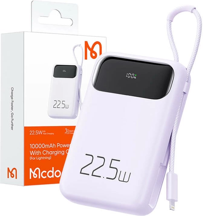 Powerbank Mcdodo MC-3255, 10000mAh, 22.5W, me Lightning, vjollcë