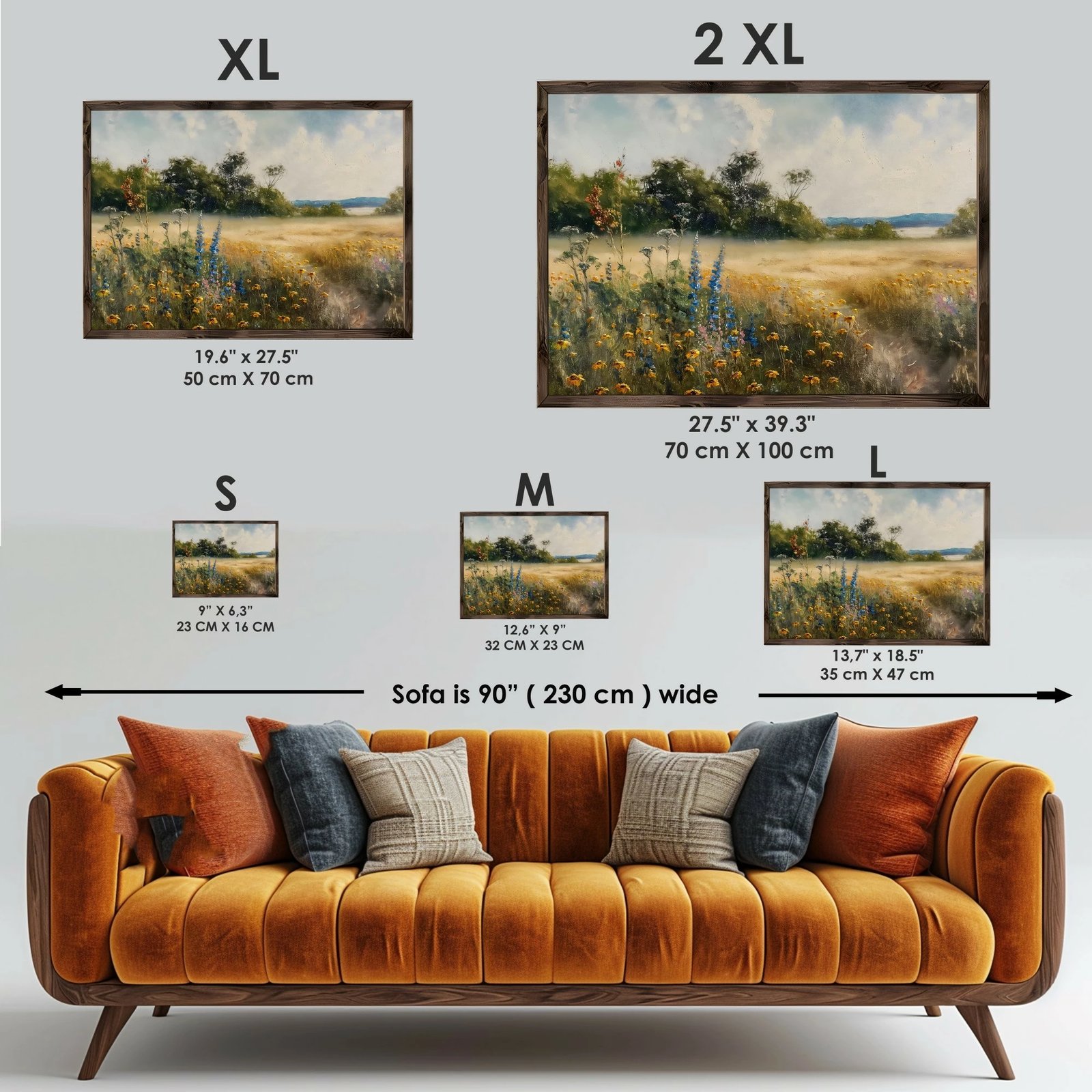 Pikturë dekorative me kornizë MDF, Wallity, GE183-L, shumëngjyrëshe