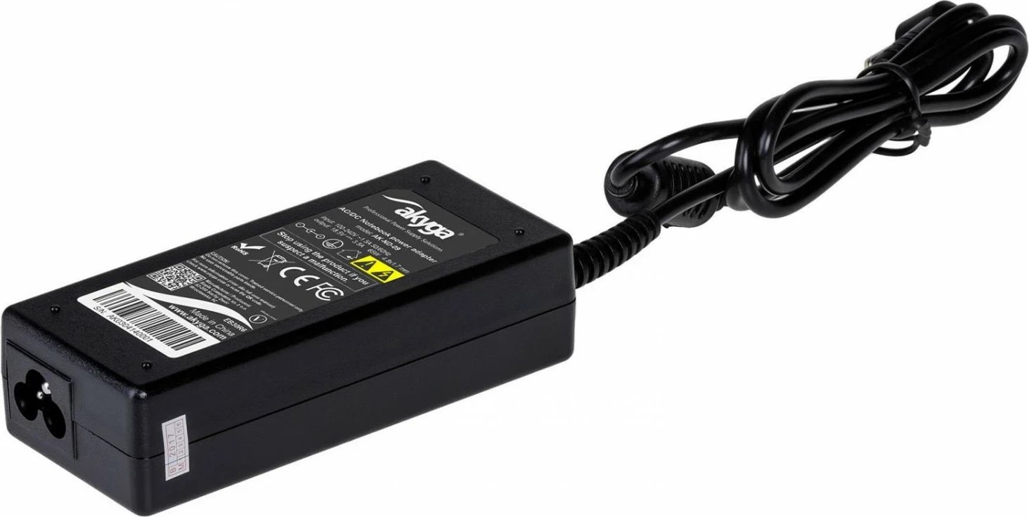 Adapter për laptop Akyga AK-ND-09 65W 18.5V 3.54A 4.8x1.7mm për HP/Compaq, LG