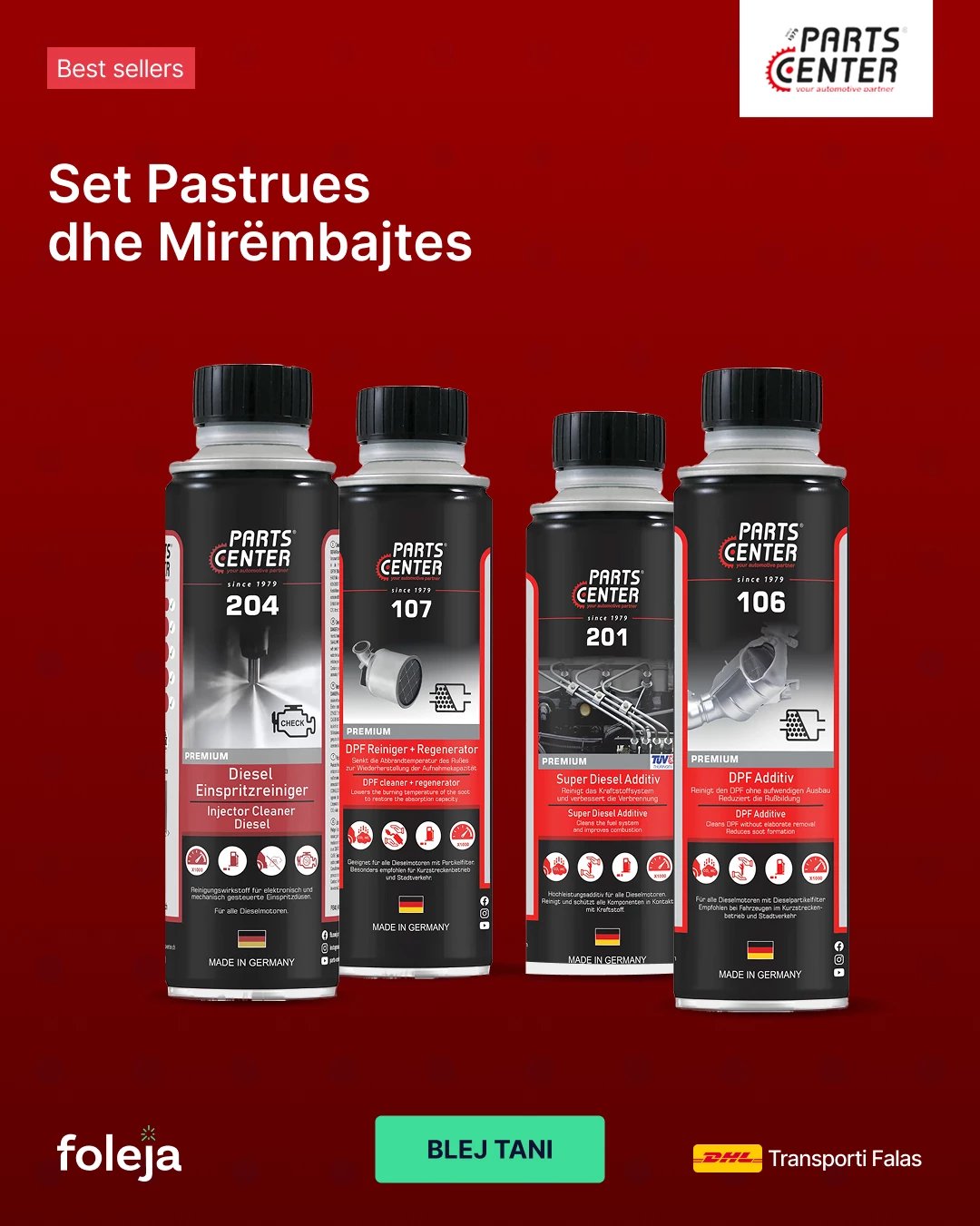 Set Pastrues dhe Mirëmbajtes (204), (107), (201) dhe (106)