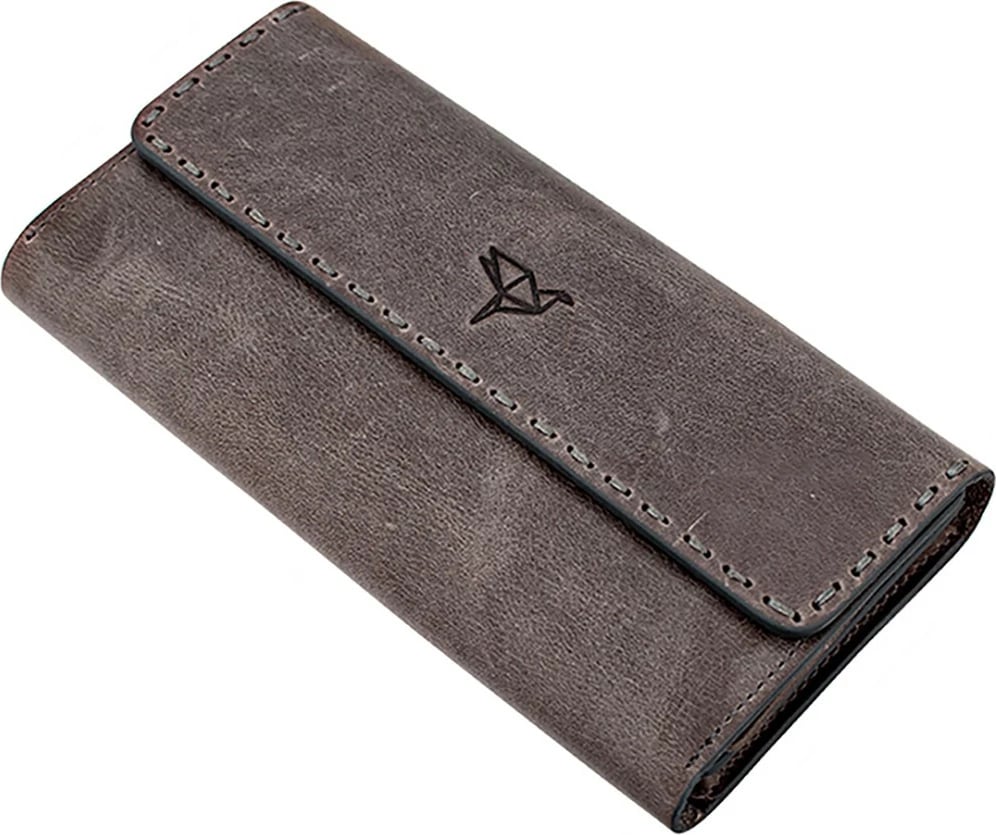 Portofol për gra, lëkurë e vërtetë, ngjyrë gri, Zoozie Bags Pavia