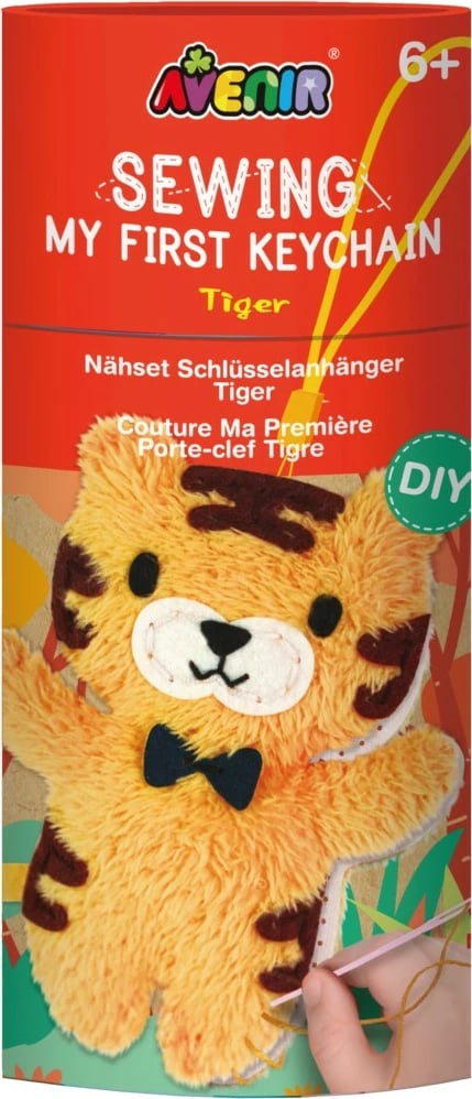 Set për qepje mbajtëse çelësash MG DYSTRYBUCJA CH221637, tigër, për fëmijë, portokalli