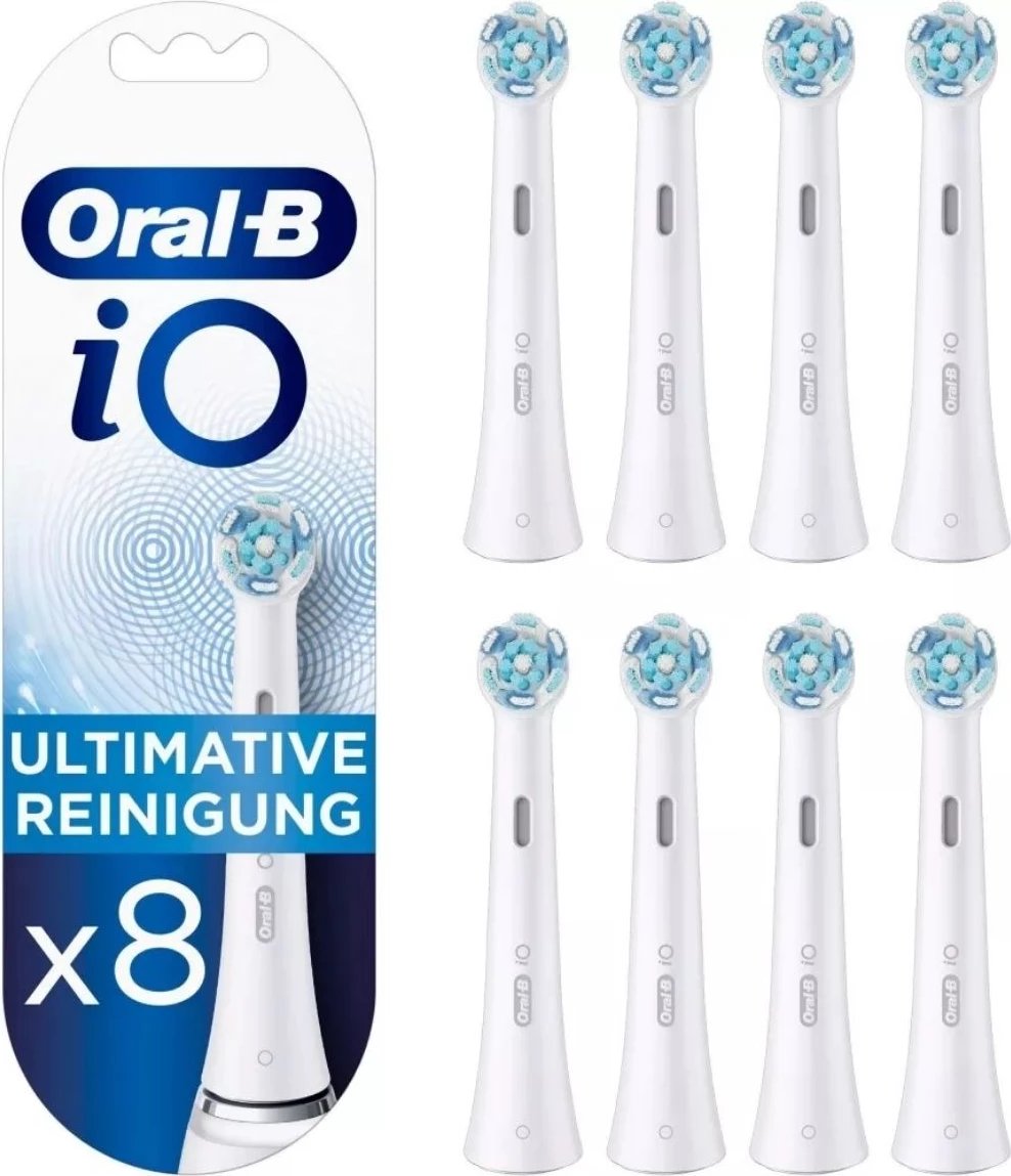 kokë furçe dhëmbësh elektrike zëvendësuese, Oral-B, IOUR8W 4210201434818, për iO sonic, e bardhë, set 8-pack