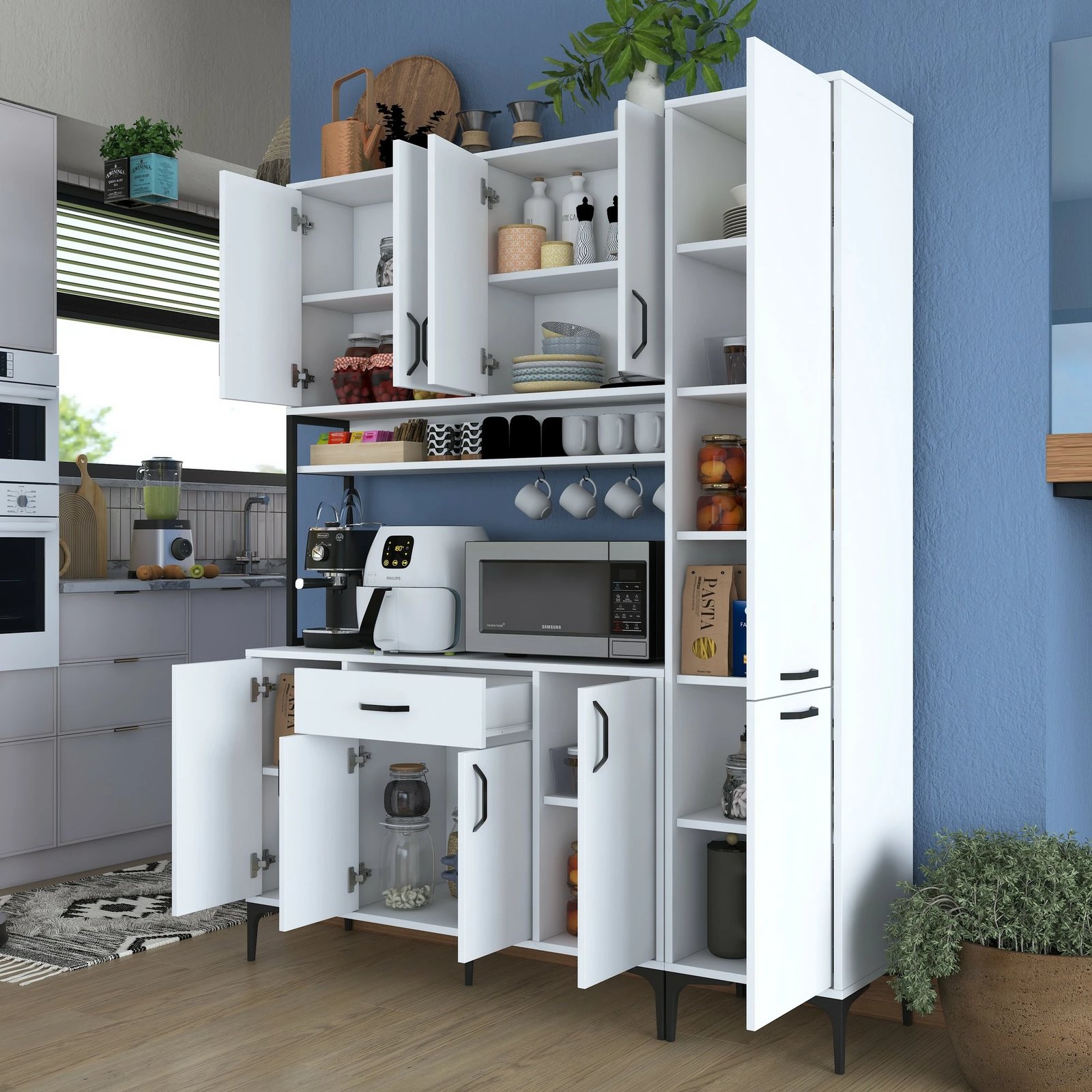 Dollap multifunksional Hanah Home, JE134 - 3055, i bardhë