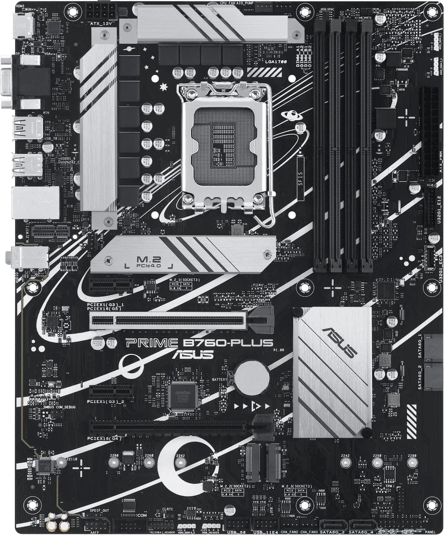 Pllakë amë, Asus, Prime B760-Plus 90MB1EF0-M0EAY0, LGA1700, ATX, e zezë