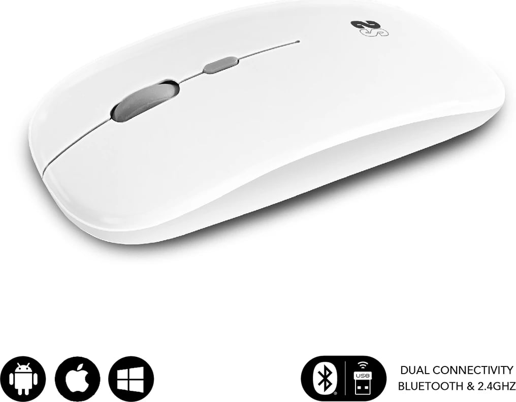 Maus SUBBLIM Dual Flat i bardhë SUBMO-DFLAT21
