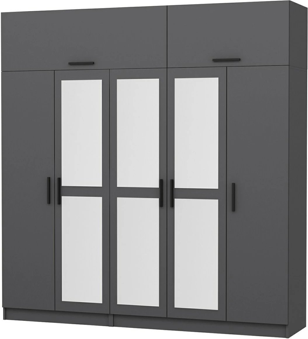 Dollap Skye Decor, ngjyrë antracit, 225x255x52cm