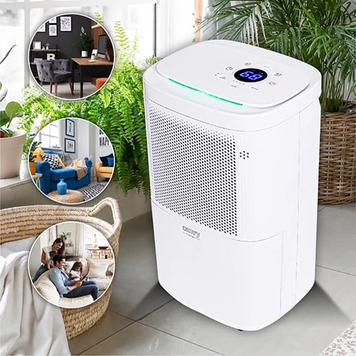 Largues lagështie kompresor, Adler CR 7851, kapacitet 10L/24h, depozitë 2.2L, ekran LED, timer 1-24h, i bardhë
