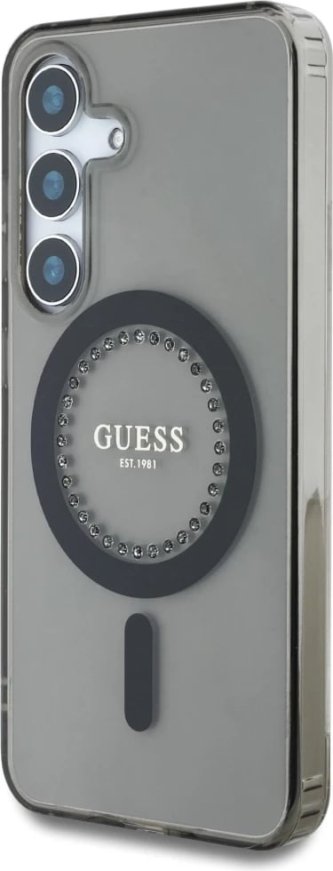 Mbështjellës Guess për Samsung Galaxy S25, MagSafe, i zi Mbështjellës Guess për Samsung Galaxy S25, MagSafe, i zi
