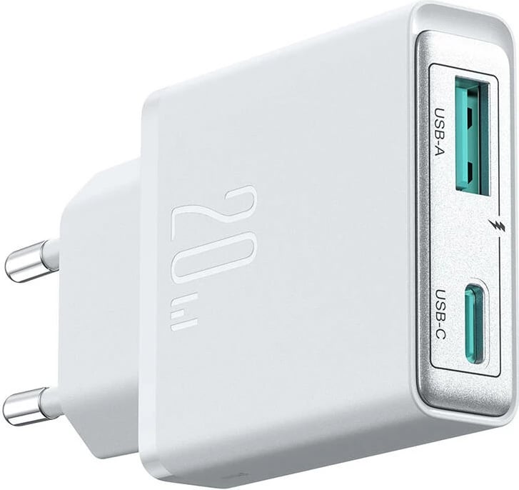 Karikues rrjeti Joyroom JR-TCF14, Super Slim 20W, USB-A & USB-C, Bardhë