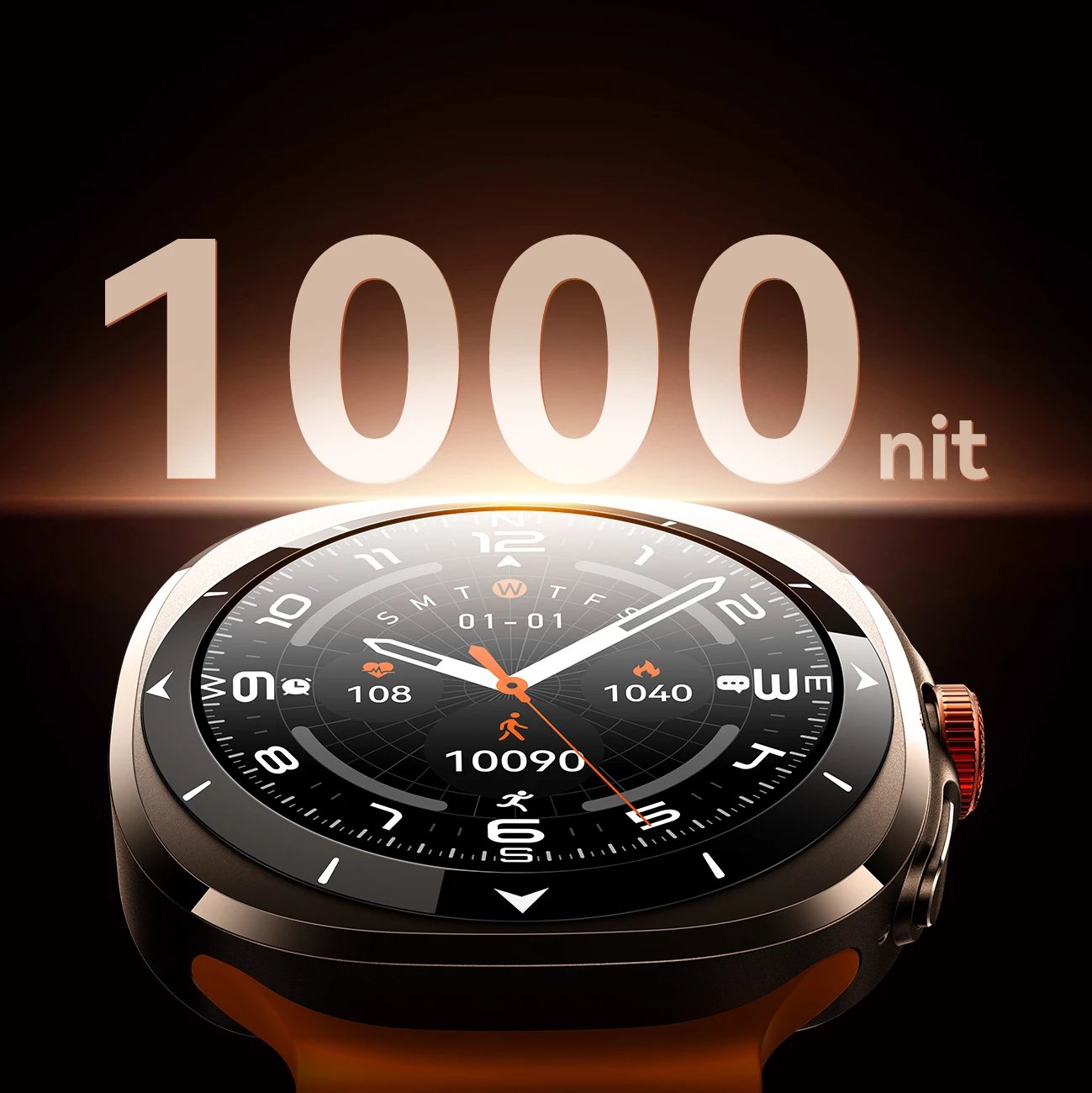 Smartwatch, Joyroom JR-FV2, 1.43" AMOLED 466×466 1000 nits, Bluetooth 5.4, IP68, bateri 300 mAh, me pranim thirrjesh, portokalli