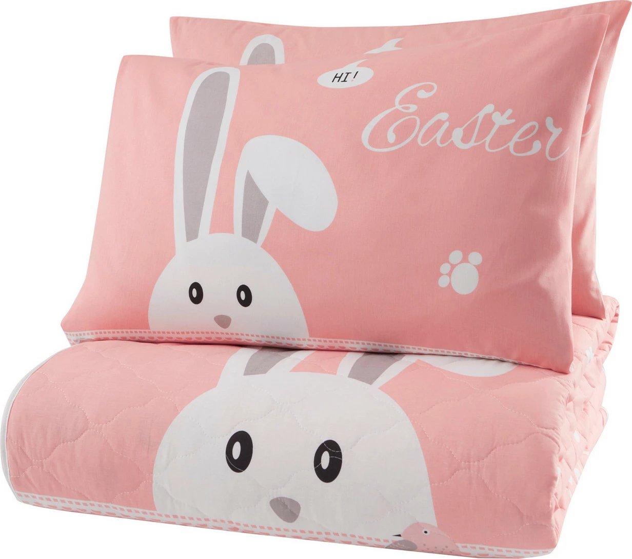 Përparëse e madhe e qepur Rabitto, ngjyrë rozë, L'Essentiel Linge de Maison, 250x200cm