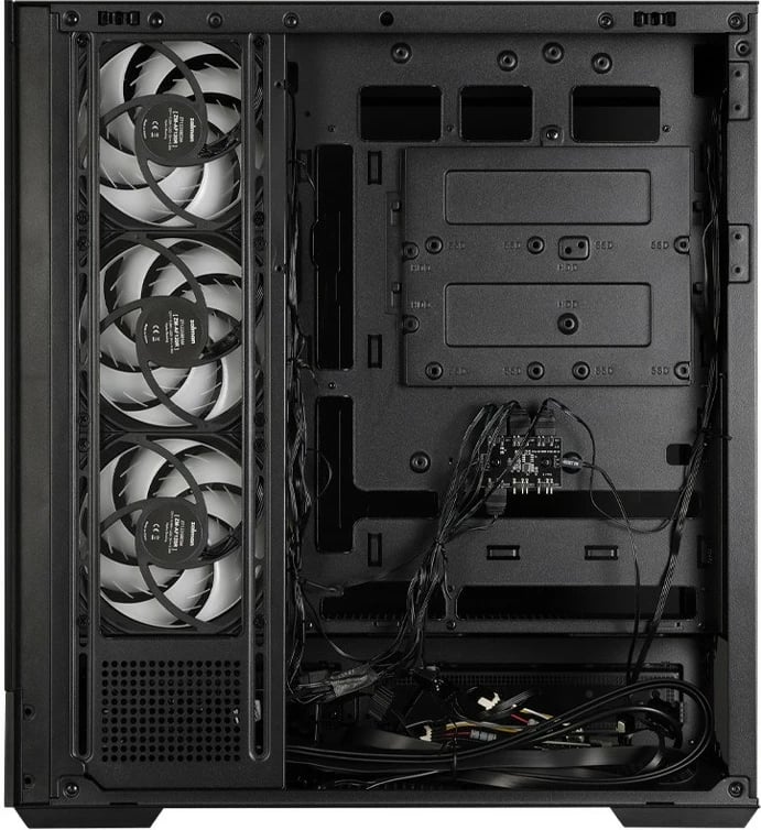 Kasë Zalman P40 NAMU ATX Midi Tower ARGB, panel qelq i temperuar, USB-C, 4x 120 mm ventilatorë, e zezë