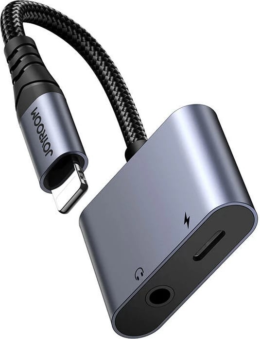 Adapter audio 2-në-1 Joyroom SY-L02, Lightning në 2x Lightning, argjend