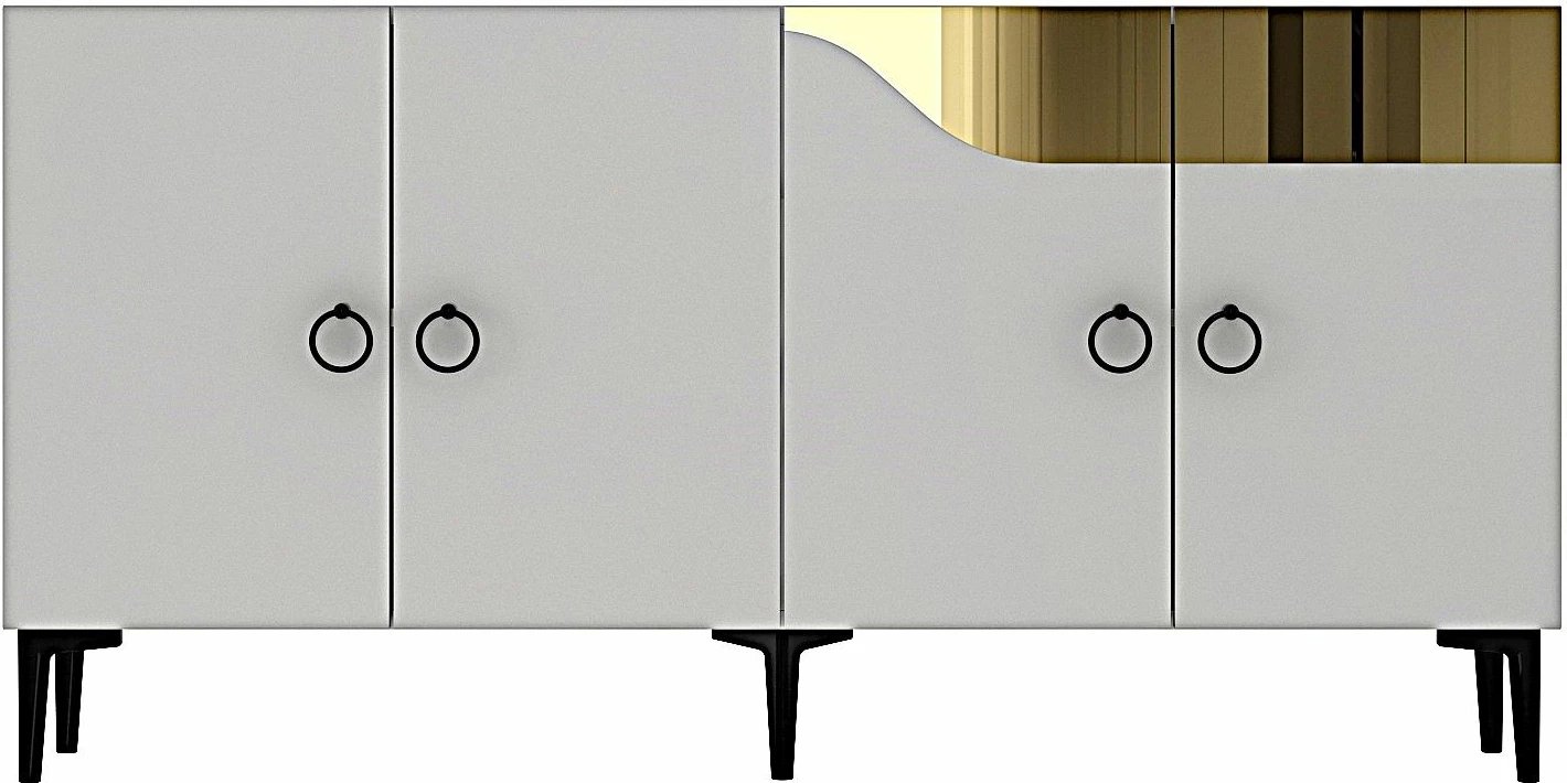 Konsol Skye Decor, Gama 150, e bardhë, ari