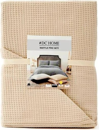 Pled Double Pique, waffle, bezhë