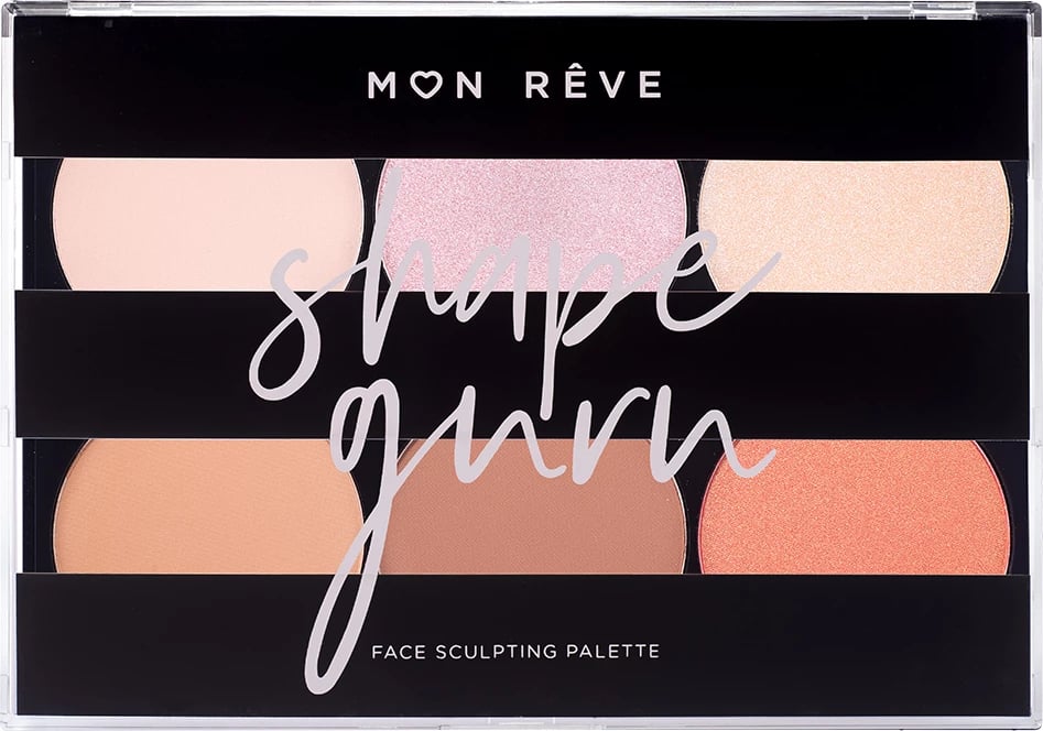 SHAPE GURU Face sculpting palette with highlighter, contour and blush