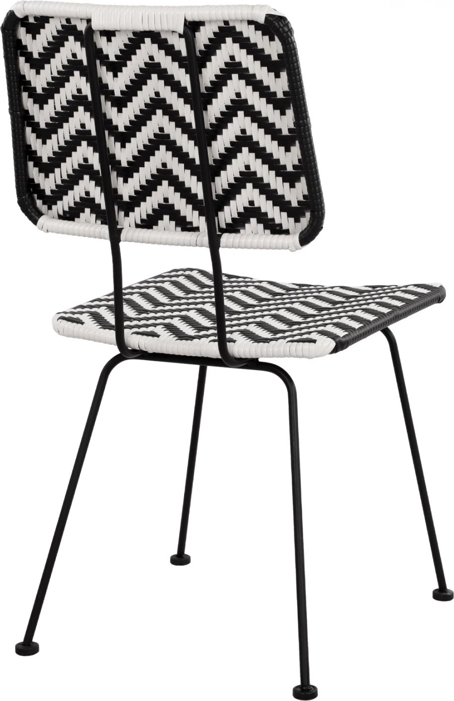 Karrige metalike Allegra FH5693 me thurje bardhë-zi 46x56x88 cm