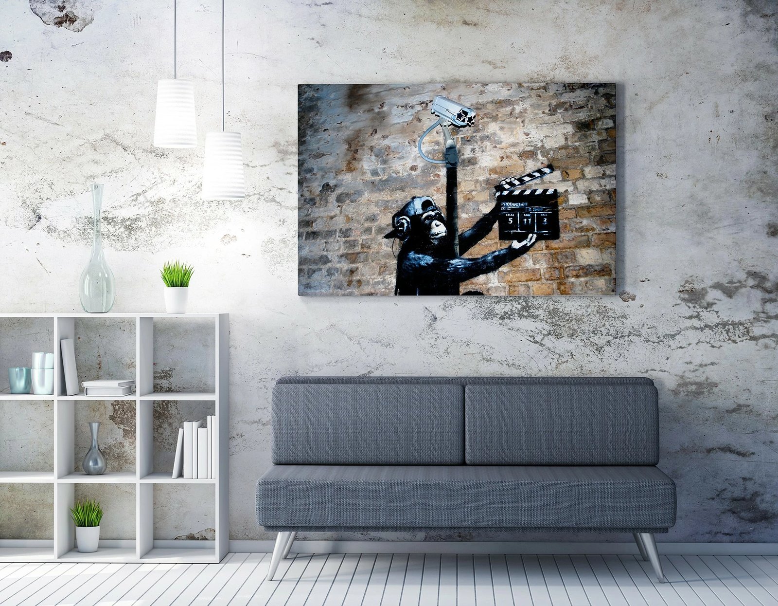 Pikturë dekorative në kanavacë, shumëngjyrëshe, Banksy, WY43, 70x100cm