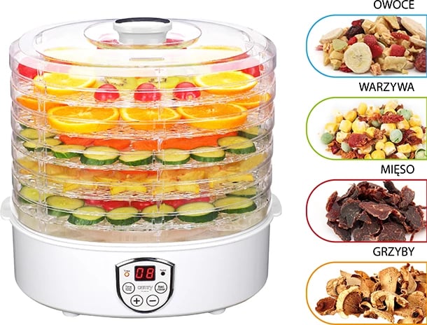 Dehidratues ushqimi, Adler CR 6659, 5 tabaka, 35–70°C, deri 70 orë, 240–550W, LCD