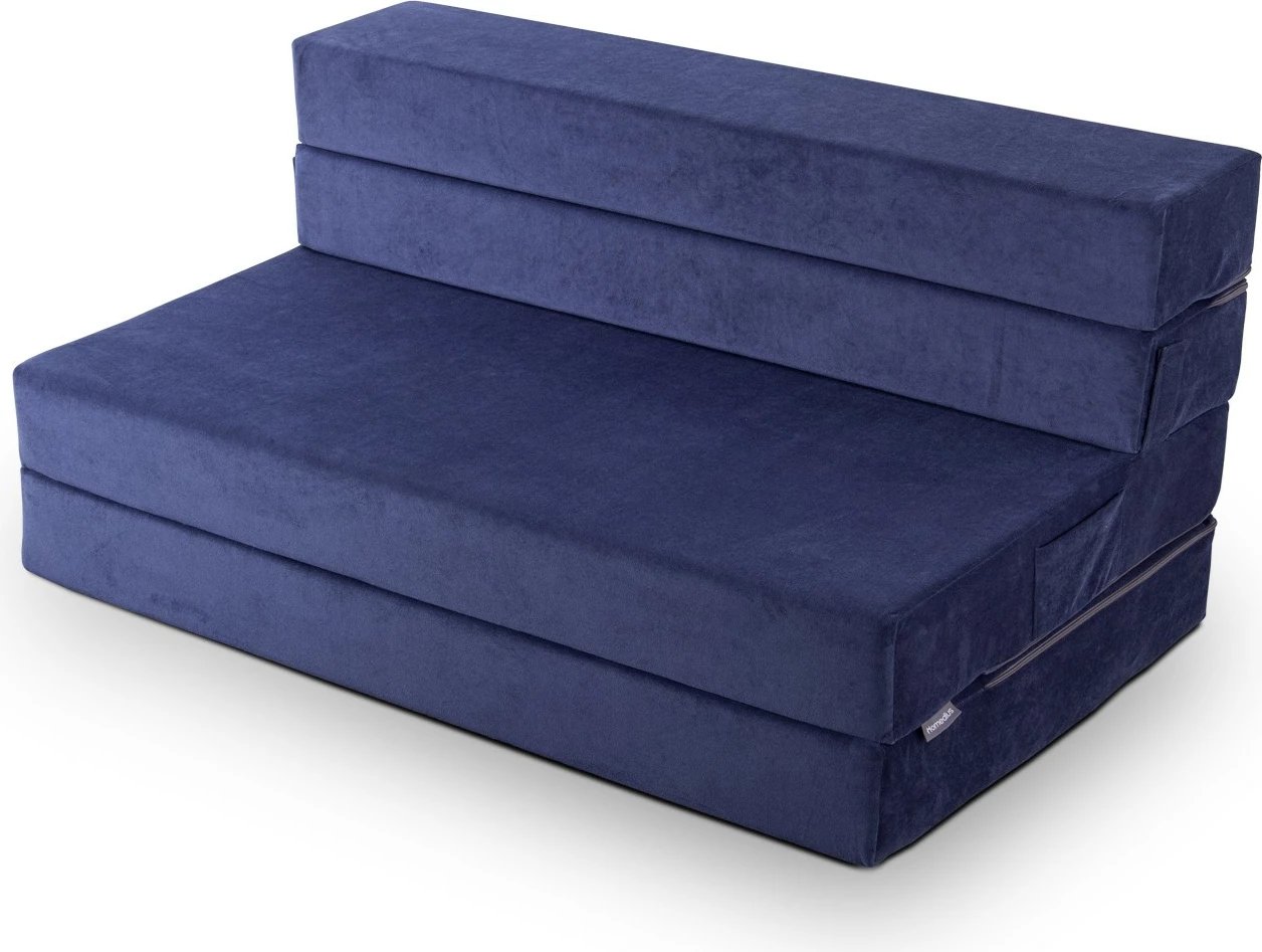 Divan-krevat dy vendësh Valeria, ngjyrë e kaltër, Atelier del Sofa