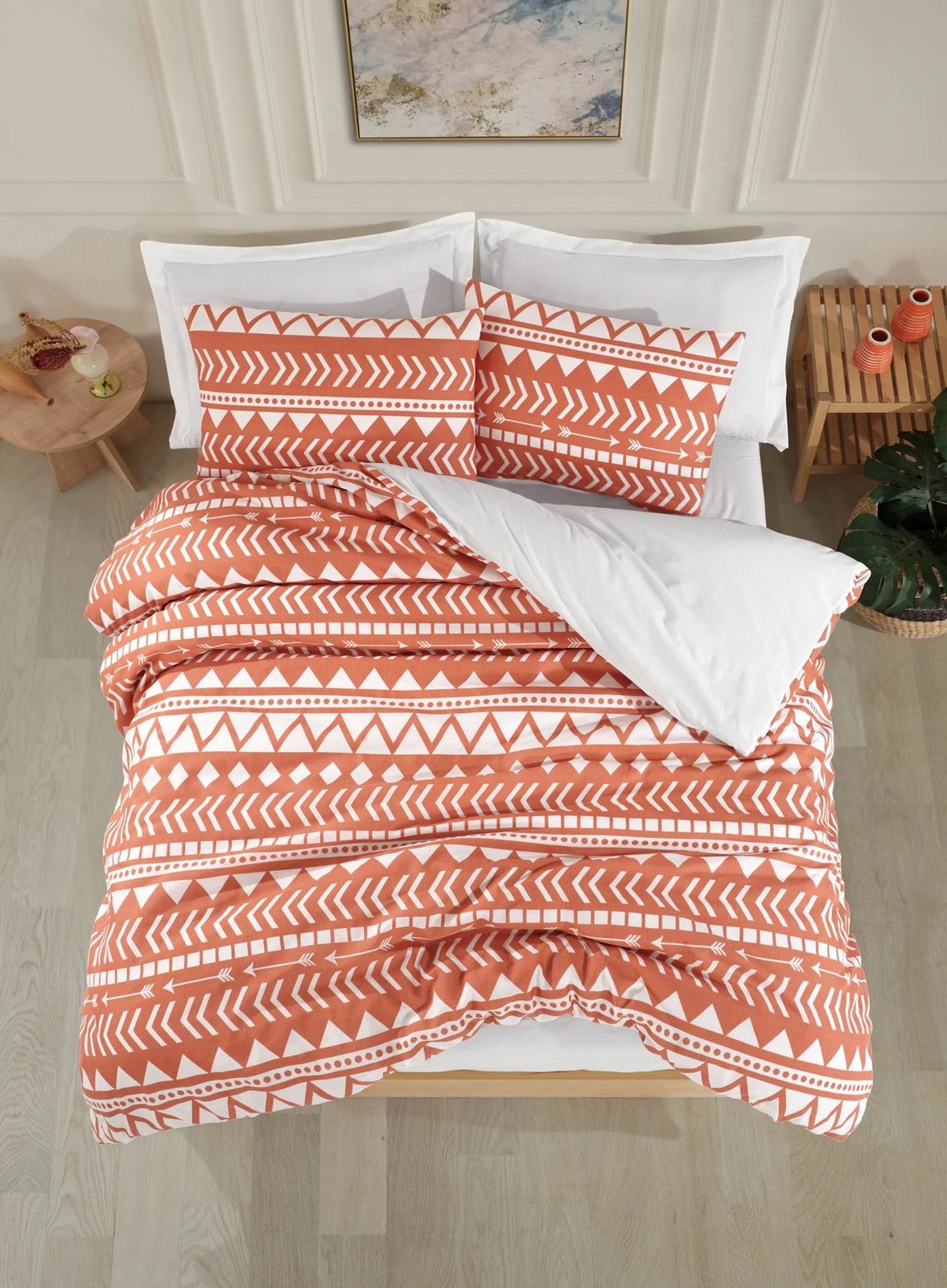 Set mbulesë jorgan për teke XXL, ngjyrë portokalli, L'essentiel, Artec
