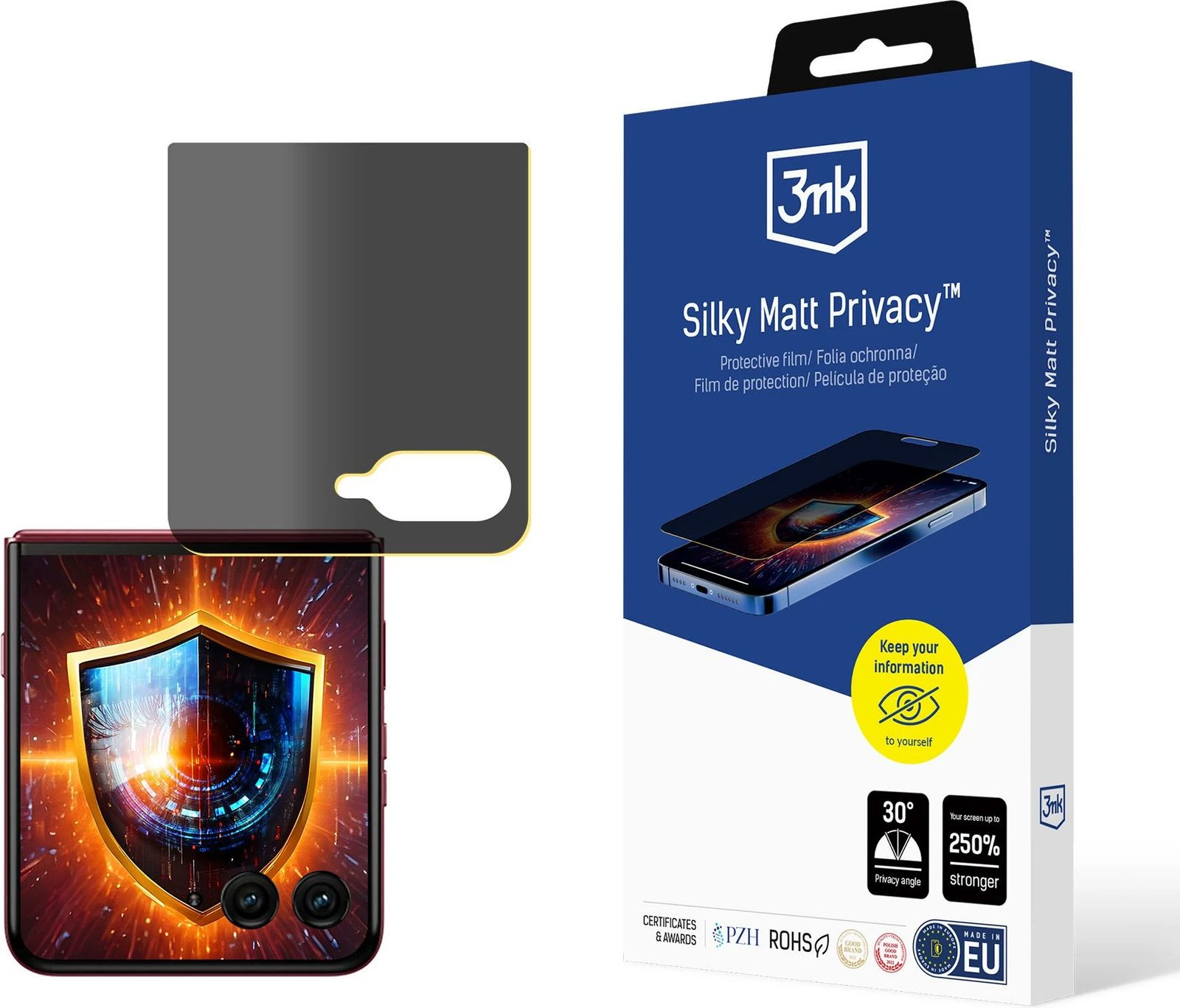 Mbrojtës ekrani privatësie 3mk Silky Matt Privacy për Motorola Razr 60 Ultra