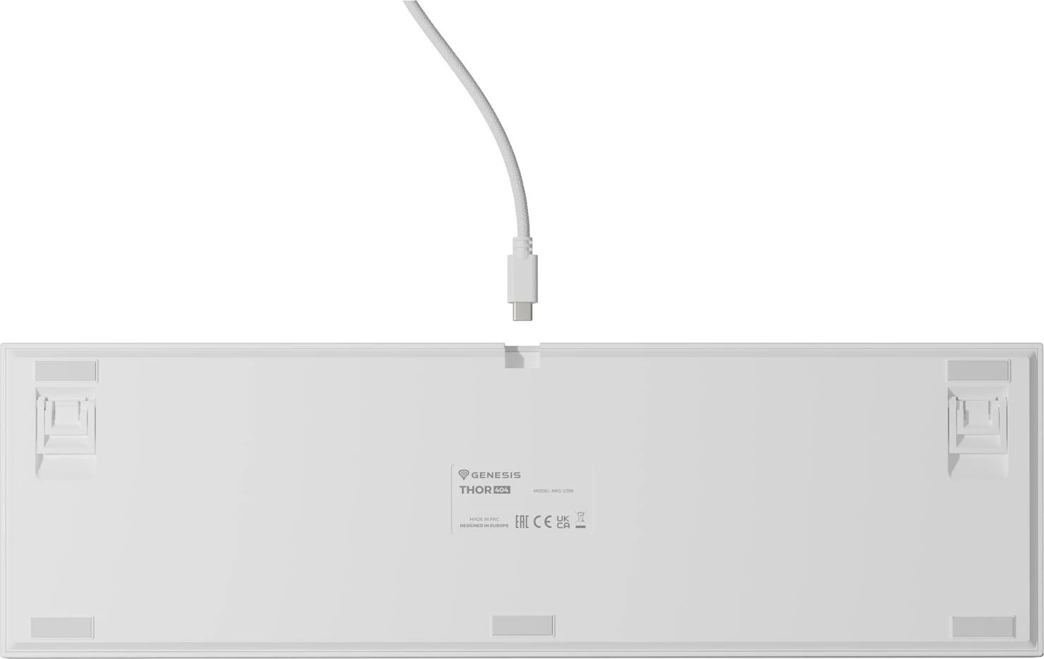 Tastierë mekanike GENESIS THOR 404, USB, QWERTY, Anglisht, RGB, Bardhë