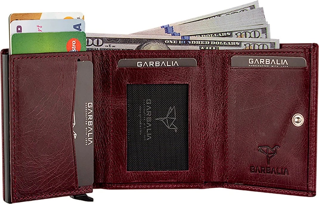 Portofol për burra, ngjyrë e kuqe claret, Zoozie Bags Bryant