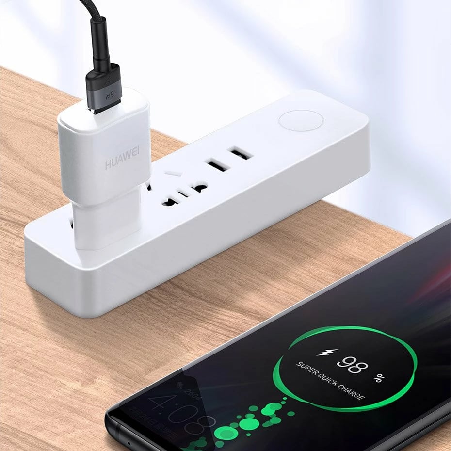 Kabllo Baseus Cafule CATKLF-PG1, USB-A në USB-C, 1m, 40W, Gri-e zezë