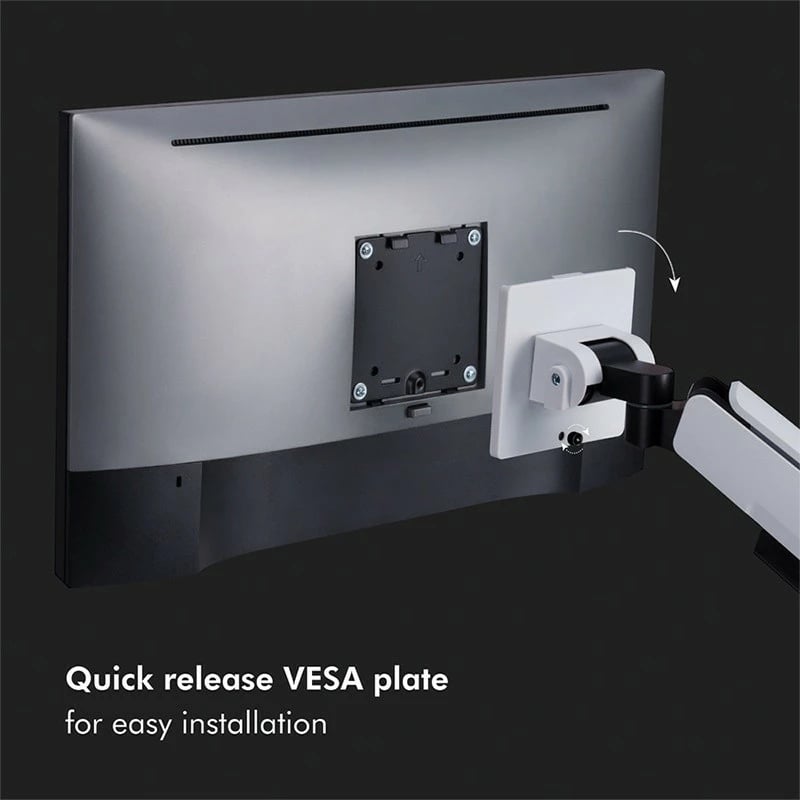 Mbajtës monitori LogiLink BP0162, për tavolinë, për 17-49 inç, ngjyrë e bardhë/zezë