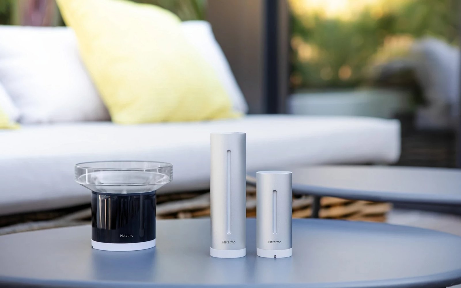 Stacion moti Netatmo Smart Home me matës shiu, Argjendtë