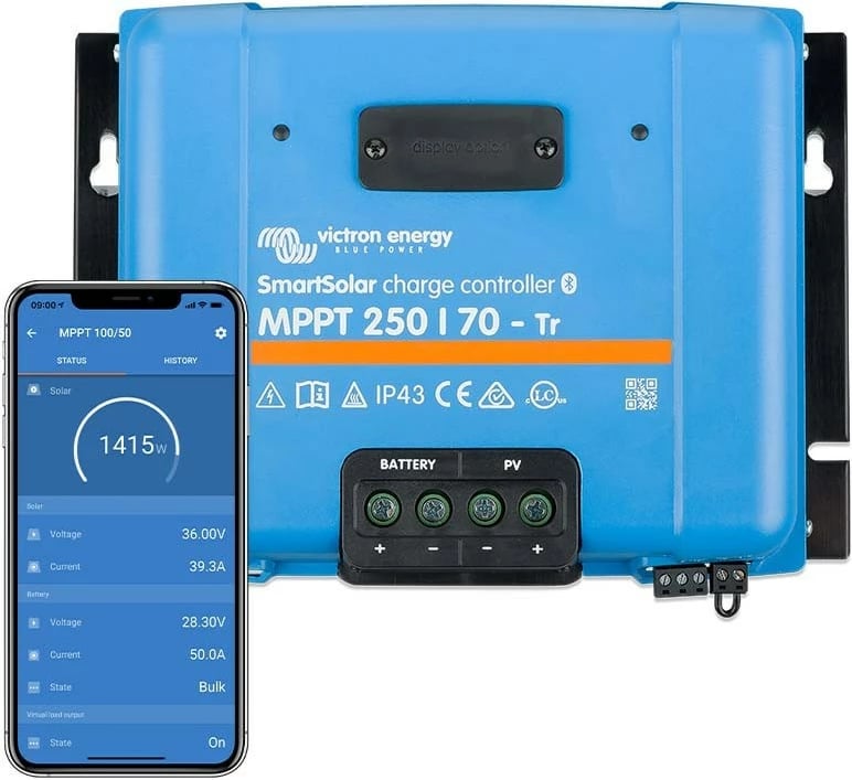 Rregullator karikimi diellor SmartSolar MPPT 250/70-Tr, SCC125070221, Blu