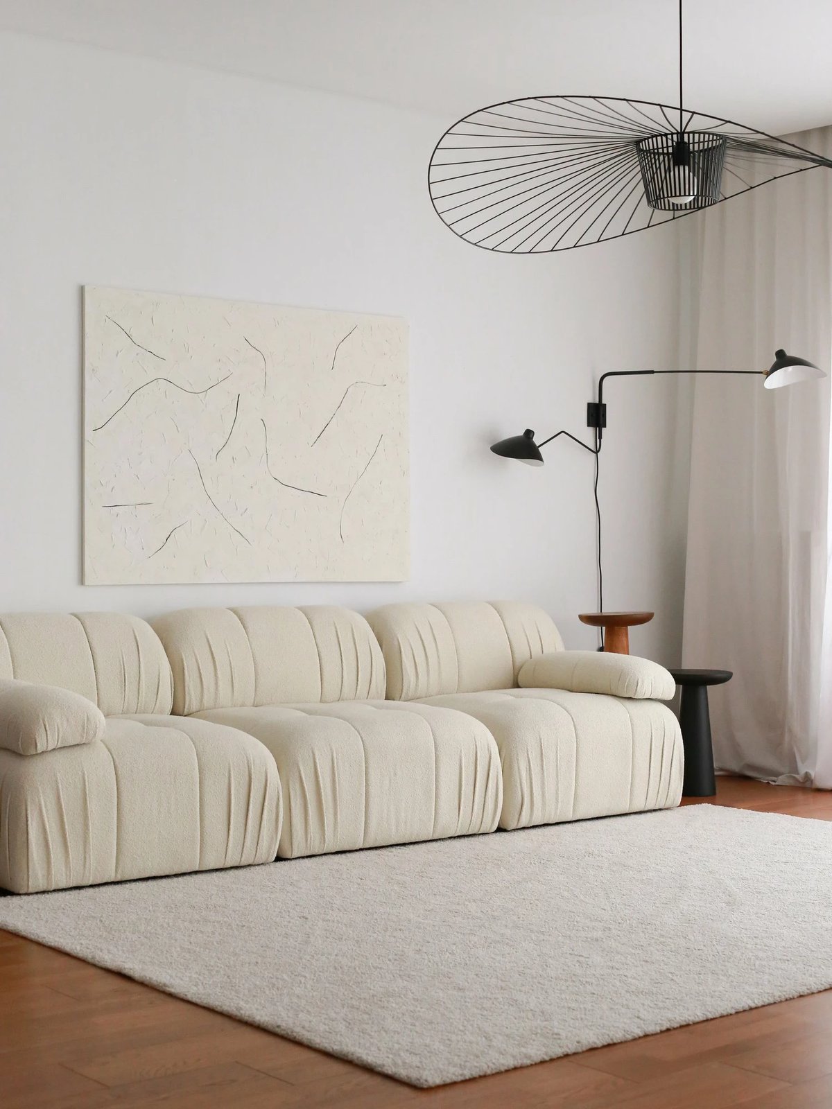 Divan treshe Atelier del Sofa, Soli 3 vende, i bardhë