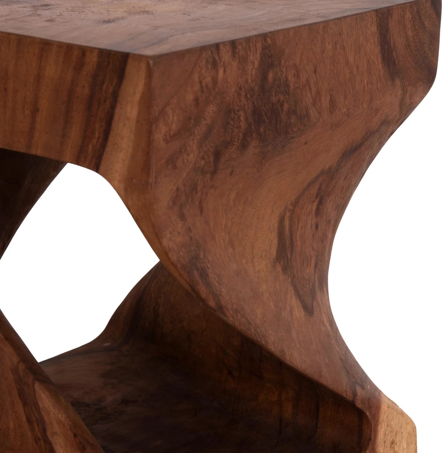 Karrige për bar GEBO, dru suar, ngjyrë natyrale e errët, katrore, 35x35x45cm