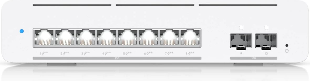 Switch Ubiquiti UniFi Pro XG 8 PoE, 8 porte 10G, 2 SFP+, i menaxhueshëm, Gri