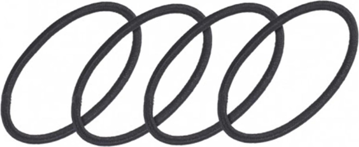 Goma flokësh Eurostil Caja Carton Gomas Lisas Cerradas uniseks e zezë paketa 1 copë