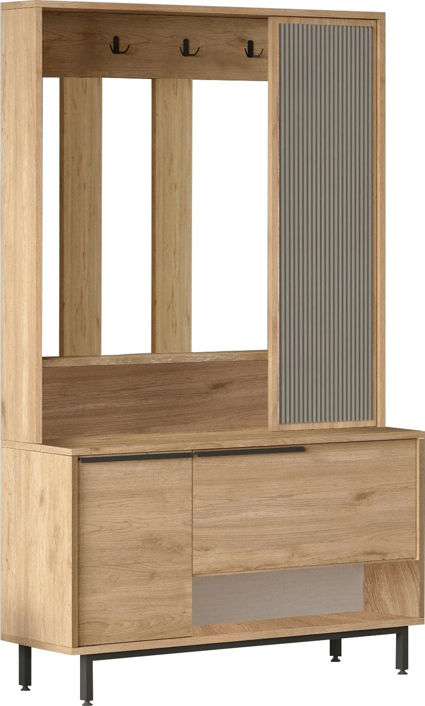 Stendë korridori Hanah Home, On11-S, ngjyrë arre, këmbë metalike, 102.2x178.2x35.5cm