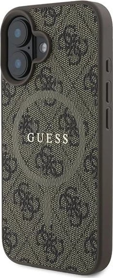 Mbështjellës Guess 4G Ring Classic Logo MagSafe për iPhone 16 Plus, Kafe Mbështjellës Guess 4G Ring Classic Logo MagSafe për iPhone 16 Plus, Kafe