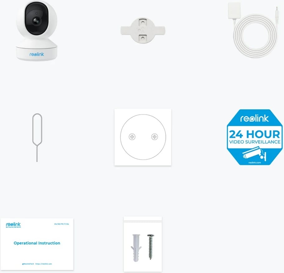 Kamerë sigurie Reolink E Series E320, 3MP, Pan & Tilt, Wi-Fi 2.4 GHz, Bardhë